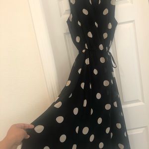 Ann Klein polka-dot lined dress